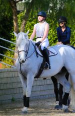 CHLOE MORETZ Riding a Horse in Los Angeles 12/08/2015