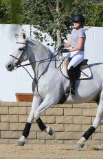 CHLOE MORETZ Riding a Horse in Los Angeles 12/08/2015