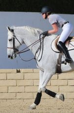 CHLOE MORETZ Riding a Horse in Los Angeles 12/08/2015