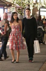 CHRISTIAN SERRATOS and David Boyd Shopping at The Grove in Los Angeles 12/07/2015