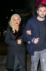 CHRISTINA AGUILERA Arrives at Rosa Mexicano Restaurant in New York 12/03/2015