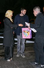 CHRISTINA AGUILERA Arrives at Rosa Mexicano Restaurant in New York 12/03/2015