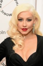 CHRISTINA AGUILERA at Sinatra Voice for a Century Event in New York 12/03/2015