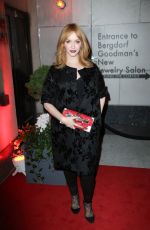 CHRISTINA HENDRICKS at The Bergdorf Goodman x Gemfields Jewelry Salon Opening in New York 12/15/2015