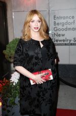 CHRISTINA HENDRICKS at The Bergdorf Goodman x Gemfields Jewelry Salon Opening in New York 12/15/2015