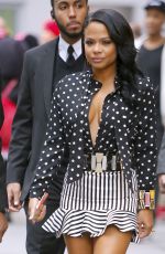CHRISTINA MILIAN on the Set of Extra at Times Square in New York 12/11/2015