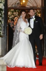CHRISTINE BLEAKLEY and Frank Lampard Wedding Ceremony in Knightsbridge 12/20/2015