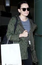 DAISY RIDLEY Arrives at LAX Airport in Los Angeles 12/11/2015