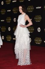 DAISY RIDLEY at Star Wars: Episode VII - The Force Awakens Premiere in Hollywood 12/14/2015