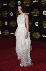 DAISY RIDLEY at Star Wars: Episode VII - The Force Awakens Premiere in Hollywood 12/14/2015