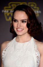 DAISY RIDLEY at Star Wars: Episode VII - The Force Awakens Premiere in Hollywood 12/14/2015