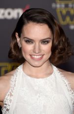 DAISY RIDLEY at Star Wars: Episode VII - The Force Awakens Premiere in Hollywood 12/14/2015
