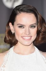 DAISY RIDLEY at Star Wars: Episode VII - The Force Awakens Premiere in Hollywood 12/14/2015