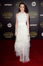 DAISY RIDLEY at Star Wars: Episode VII - The Force Awakens Premiere in Hollywood 12/14/2015
