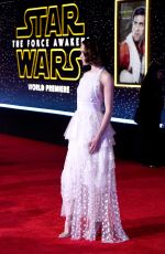 DAISY RIDLEY at Star Wars: Episode VII - The Force Awakens Premiere in Hollywood 12/14/2015