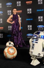 DAISY RIDLEY at Star Wars: The Force Awakens Premiere in Shangahai12/27/2015