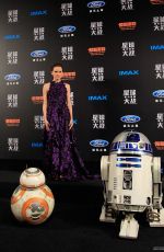 DAISY RIDLEY at Star Wars: The Force Awakens Premiere in Shangahai12/27/2015