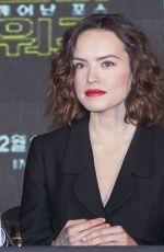 DAISY RIDLEY at Star Wars: The Force Awakens Press Conference in Seoul 12/09/2015