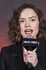 DAISY RIDLEY at Star Wars: The Force Awakens Press Conference in Seoul 12/09/2015