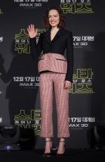 DAISY RIDLEY at Star Wars: The Force Awakens Press Conference in Seoul 12/09/2015