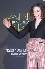 DAISY RIDLEY at Star Wars: The Force Awakens Press Conference in Seoul 12/09/2015