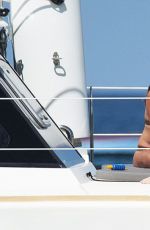 DANIELLE LLOYD in Bikini at a Boat in Barbados 12/16/2015