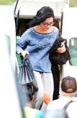 DEMI LOVATO Arrives in St. Barts 12/15/2015