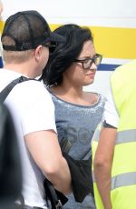 DEMI LOVATO Arrives in St. Barts 12/15/2015