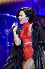 DEMI LOVATO at Jingle Ball 2015 in Dallas 12/01/2015
