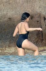 DEMI LOVATO in Swimsuit in St. Barts 12/16/2015