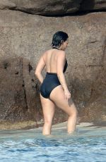 DEMI LOVATO in Swimsuit in St. Barts 12/16/2015