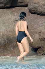 DEMI LOVATO in Swimsuit in St. Barts 12/16/2015