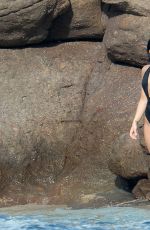 DEMI LOVATO in Swimsuit in St. Barts 12/16/2015