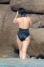 DEMI LOVATO in Swimsuit in St. Barts 12/16/2015