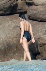 DEMI LOVATO in Swimsuit in St. Barts 12/16/2015