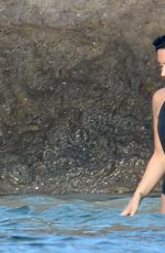 DEMI LOVATO in Swimsuit in St. Barts 12/17/2015