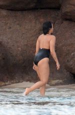 DEMI LOVATO in Swimsuit in St. Barts 12/17/2015