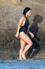 DEMI LOVATO in Swimsuit in St. Barts 12/17/2015