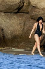 DEMI LOVATO in Swimsuit in St. Barts 12/17/2015