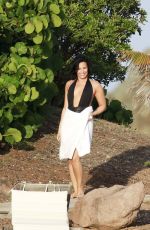 DEMI LOVATO in Swimsuit in St. Barts 12/17/2015