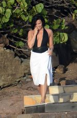 DEMI LOVATO in Swimsuit in St. Barts 12/17/2015