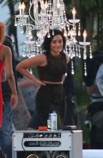 DEMI LOVATON at VS Swim Special Soundcheck in St. Barts 12/15/2015