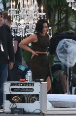 DEMI LOVATON at VS Swim Special Soundcheck in St. Barts 12/15/2015