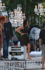 DEMI LOVATON at VS Swim Special Soundcheck in St. Barts 12/15/2015