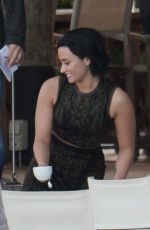 DEMI LOVATON at VS Swim Special Soundcheck in St. Barts 12/15/2015