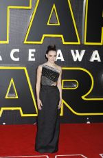 DIASY RIDLEY at Star Wars: The Force Awakens Premiere in London 12/16/2015