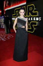 DIASY RIDLEY at Star Wars: The Force Awakens Premiere in London 12/16/2015