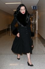 DITA VON TEESE Arrives at LAX Airport in Los Angeles 12/03/2015