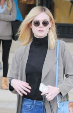 ELLE FANNING Out and About in Beverly Hills 12/22/2015