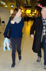 EMILY BLUNT at Heathrow Airport in London 12/23/2015